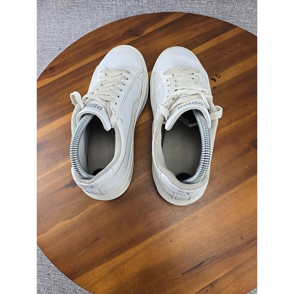 PUMA Smash Platform v3 White Silver Sneakers‎ Women’s US 7.5 EU 38 Casual Shoes - Picture 9 of 14